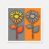 Serviette En Papier Fleurs Cocktails serviettes (Devant)