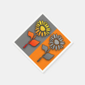 Serviette En Papier Fleurs Cocktails serviettes (Coin)