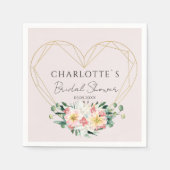 Serviette en papier Fleurs-Coeur pour la fête de m (Devant)