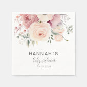 Serviette En Papier Fleurs colorées, Baby shower (Devant)