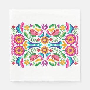 Serviette En Papier Fleurs Colorées de Fiesta