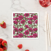 Serviette En Papier Fleurs Cosmos roses (En situation)