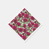 Serviette En Papier Fleurs Cosmos roses (Coin)