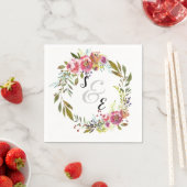 Serviette En Papier Fleurs couronnes pour toutes les occasions (En situation)