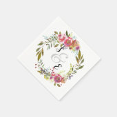 Serviette En Papier Fleurs couronnes pour toutes les occasions (Coin)