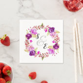Serviette En Papier Fleurs couronnes pour toutes les occasions (En situation)