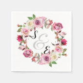 Serviette En Papier Fleurs couronnes pour toutes les occasions (Devant)