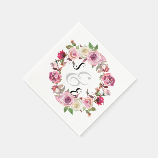Serviette En Papier Fleurs couronnes pour toutes les occasions (Coin)