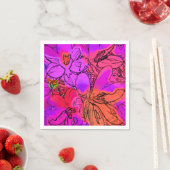 SERVIETTE EN PAPIER FLEURS CROCUS (En situation)
