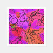 SERVIETTE EN PAPIER FLEURS CROCUS (Devant)
