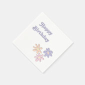 Serviette En Papier Fleurs d'anniversaire (Coin)