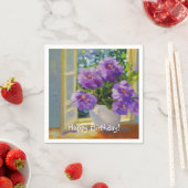 Serviette En Papier Fleurs dans la fenêtre (En situation)