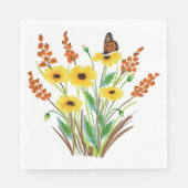 Serviette En Papier Fleurs d'aquarelle 07 Papier de déjeuner serviette (Devant)