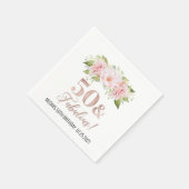 Serviette En Papier Fleurs d'aquarelle rose pâle 50 & Fabuleux (Coin)