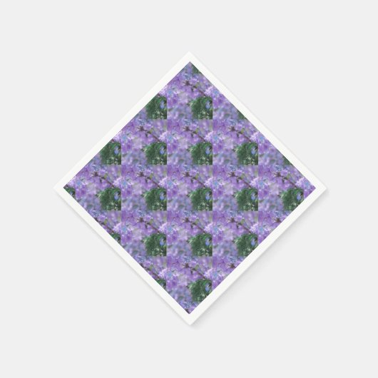 Serviette En Papier Fleurs d'arbre pourpres Jacaranda (Coin)