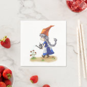 Serviette En Papier Fleurs d'arrosage mignonnes vieilles dame (En situation)