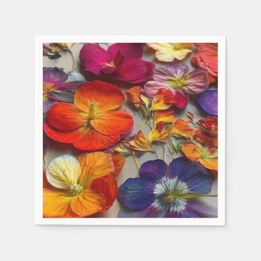 Serviette En Papier Fleurs d'art (Devant)