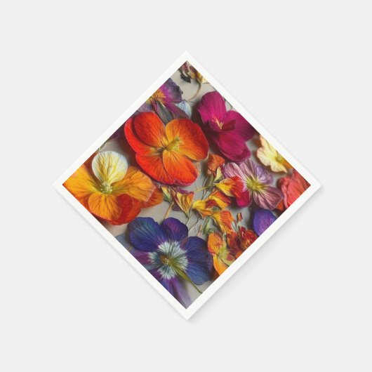 Serviette En Papier Fleurs d'art (Coin)