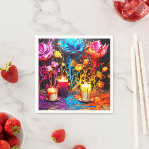 Serviette En Papier Fleurs d'art