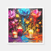 Serviette En Papier Fleurs d'art (Devant)