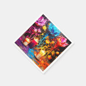 Serviette En Papier Fleurs d'art (Coin)