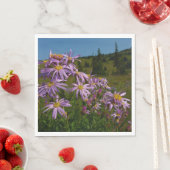 Serviette En Papier Fleurs d'aster violet au Mont Rainier (En situation)