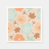 Serviette En Papier Fleurs d'automne (Devant)