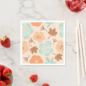 Serviette En Papier Fleurs d'Automne (En situation)