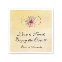 Fleurs d'automne aquarelle Terracotta Jaune Mariag