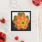 Serviette En Papier Fleurs d'automne, automne, fleur, projecteur d'ill (En situation)