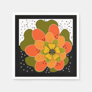Serviette En Papier Fleurs d'automne, automne, fleur, projecteur d'ill