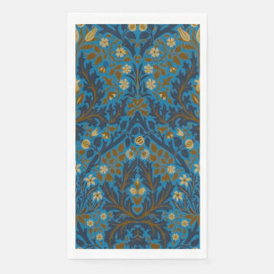 Serviette En Papier Fleurs d'automne Bleu sarcelle Vintage William Mor