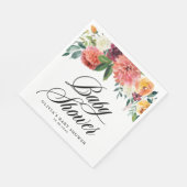 Serviette En Papier Fleurs d'automne Garland Baby shower d'automne (Coin)