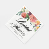 Serviette En Papier Fleurs d'automne Garland Fête des mariées d'automn (Coin)