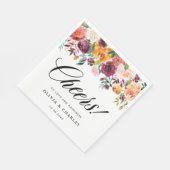 Serviette En Papier Fleurs d'automne Mariage de automne Garland (Coin)