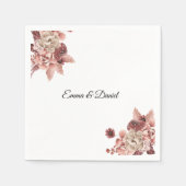 Serviette En Papier Fleurs d'automne rustiques Aquarelle (Devant)