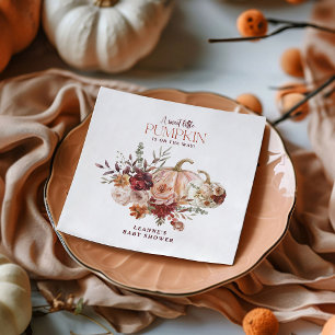 Serviette En Papier Fleurs d'automne 'un petit citrouille' Baby Shower