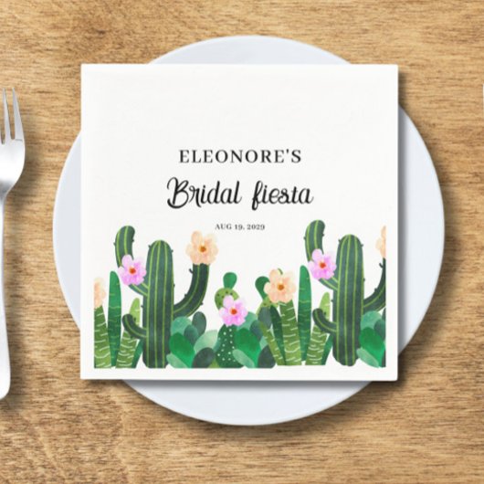 Serviette En Papier Fleurs de cactus Fiesta de mariage
