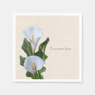 Serviette En Papier Fleurs de calla Lily Élégant Mariage Floral