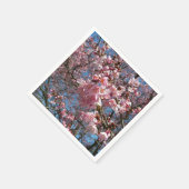 Serviette En Papier Fleurs de cerisier et fleurs de printemps roses d' (Coin)