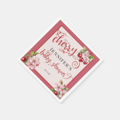 Serviette En Papier Fleurs de cerisiers | Baby shower rose fille (Coin)