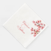 Serviette En Papier Fleurs de cerisiers Mariage de printemps (Coin)