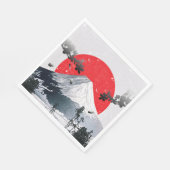 Serviette En Papier Fleurs de cerisiers Mont Fuji Japon (Coin)