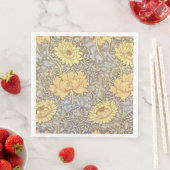 Serviette En Papier Fleurs de chrysanthème de William Morris (En situation)