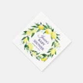 Serviette En Papier Fleurs de citron verdure Baby Shower Papier (Coin)