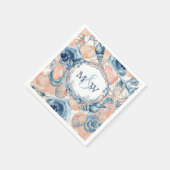 Serviette En Papier Fleurs de coquillages marins Mariages nautiques (Coin)