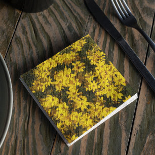 Serviette En Papier Fleurs de Coréopsis Jaune Floral