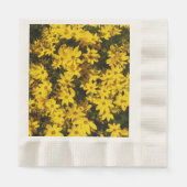 Serviette En Papier Fleurs de Coréopsis Jaune Floral (Devant)