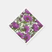 Serviette En Papier Fleurs de cosmos violet (Coin)