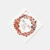 Serviette En Papier Fleurs de coucher de soleil (Coin)